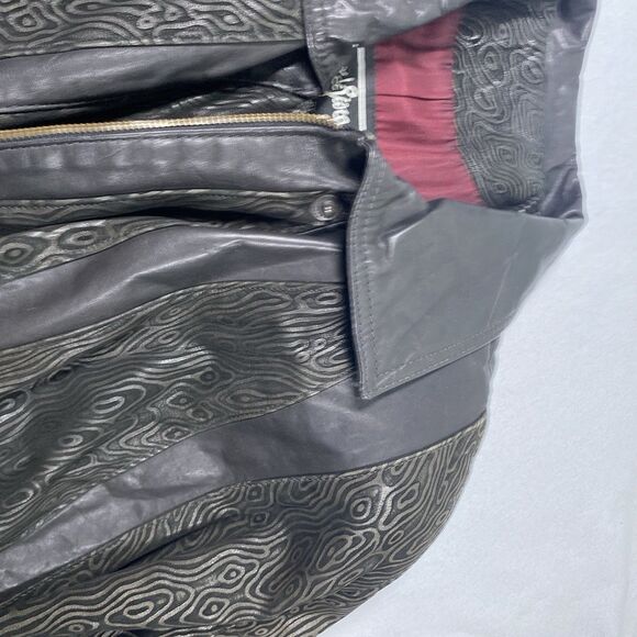 Vintage Gino Di Giorgio by Comint Womens Large Leather Bomber Jacket 80s 90s Zip - Picture 16 of 16